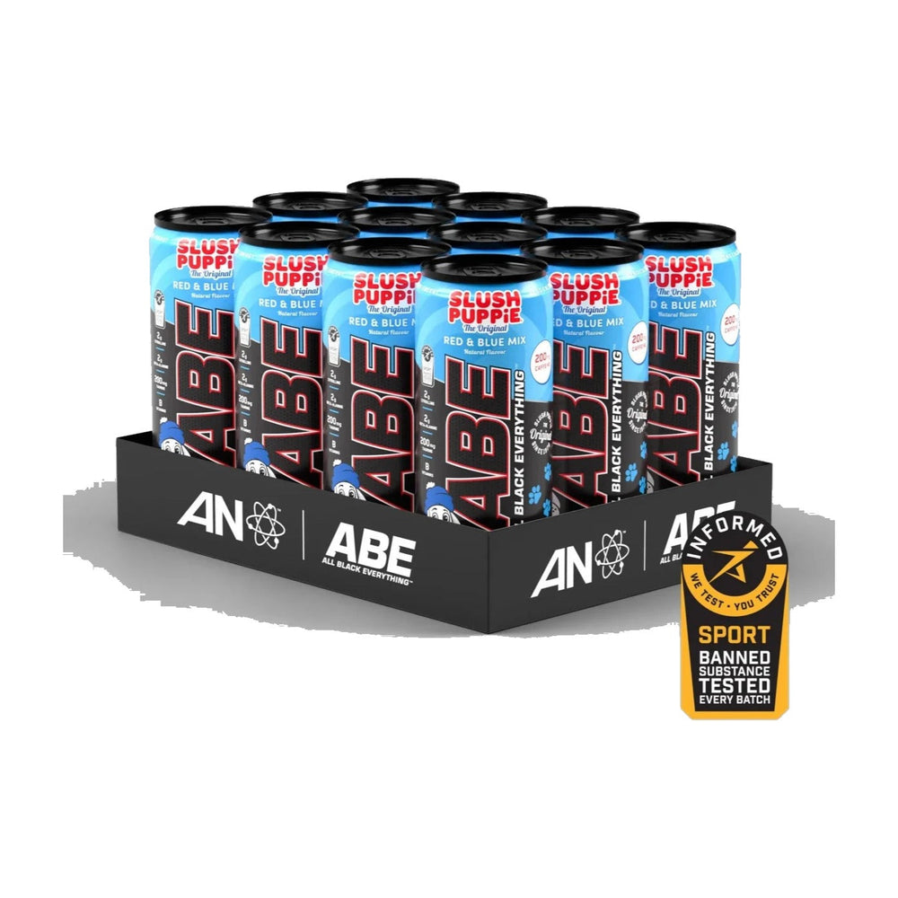 Applied Nutrition ABE Performance Slush Puppie Red and Blue Mix 330ml tray of 12 cans