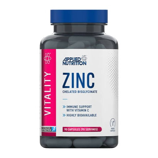 Applied Nutrition Vitality Zinc Chelated Bisglycinate with Vitamin C 90 capsules