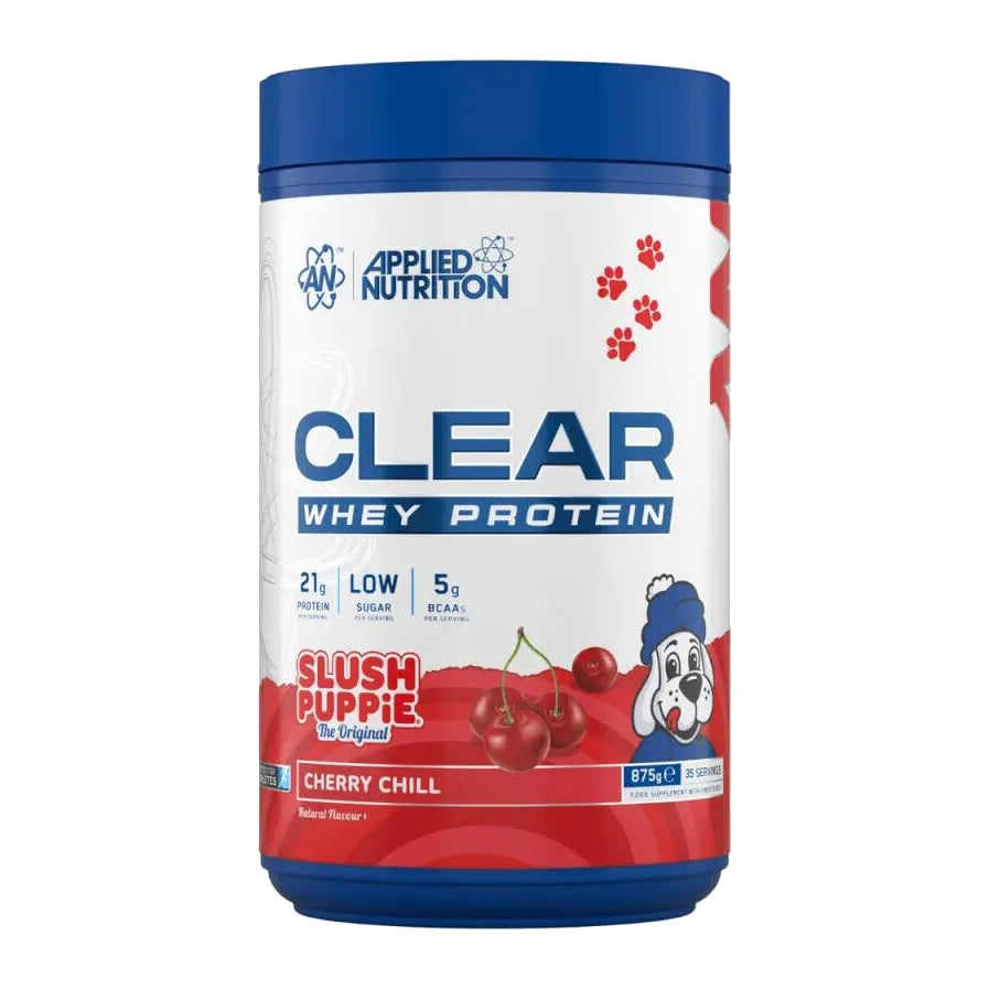 Applied Nutrition Clear Whey Protein Slush Puppie Cherry Chill tub