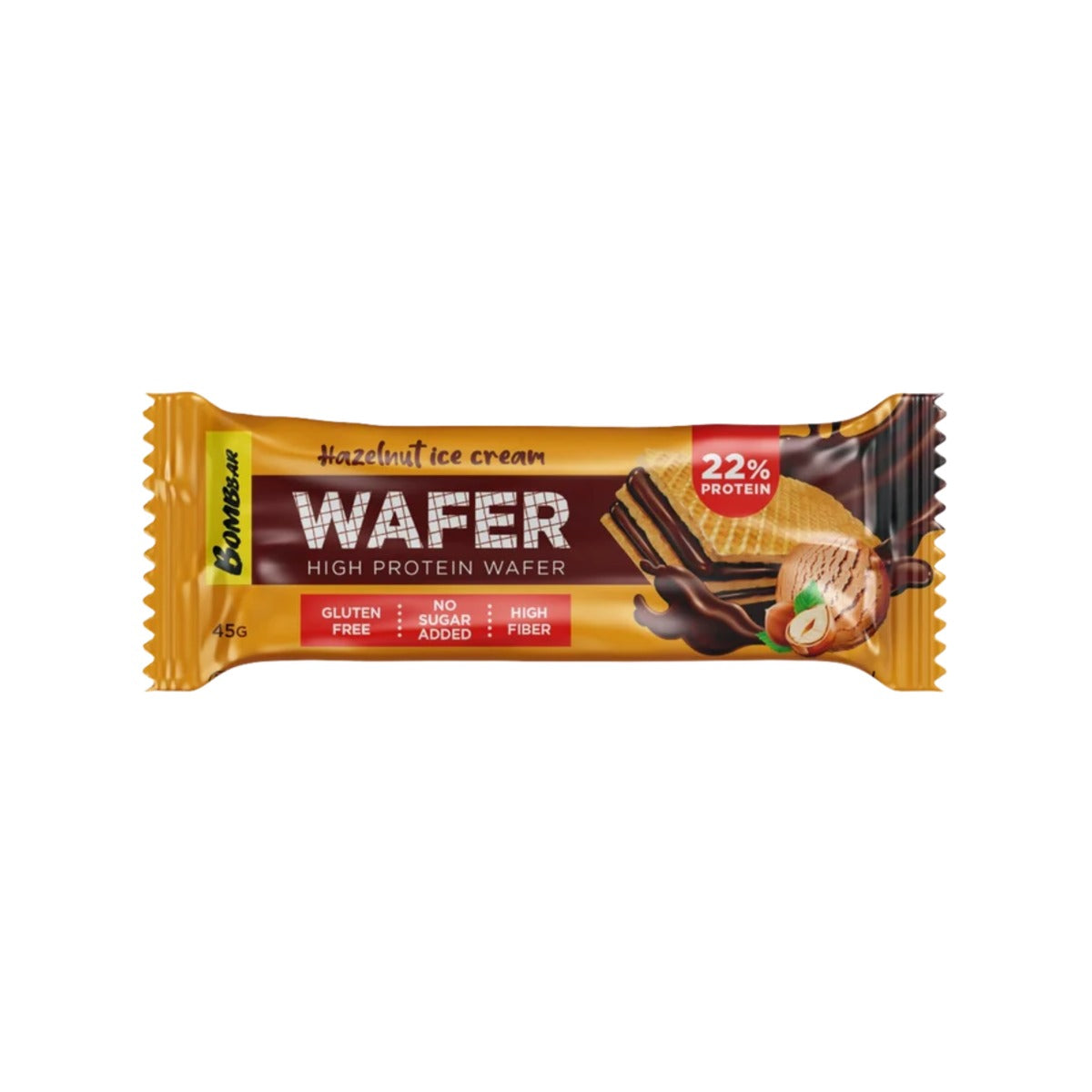 Bombbar Glazed Wafer Hazelnut Ice Cream 45g