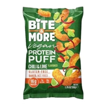 Bite and More Protein Puff Chilli and Lime 50g bag
