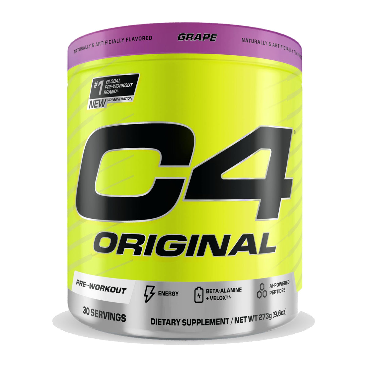 C4 Original Pre-Workout 30 Servings Grape tub