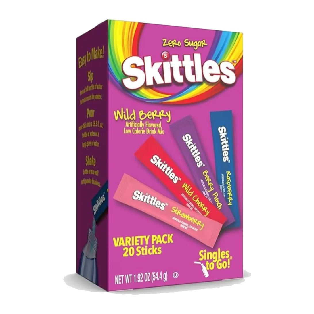 Skittles Wild Berry zero sugar drink mix variety pack