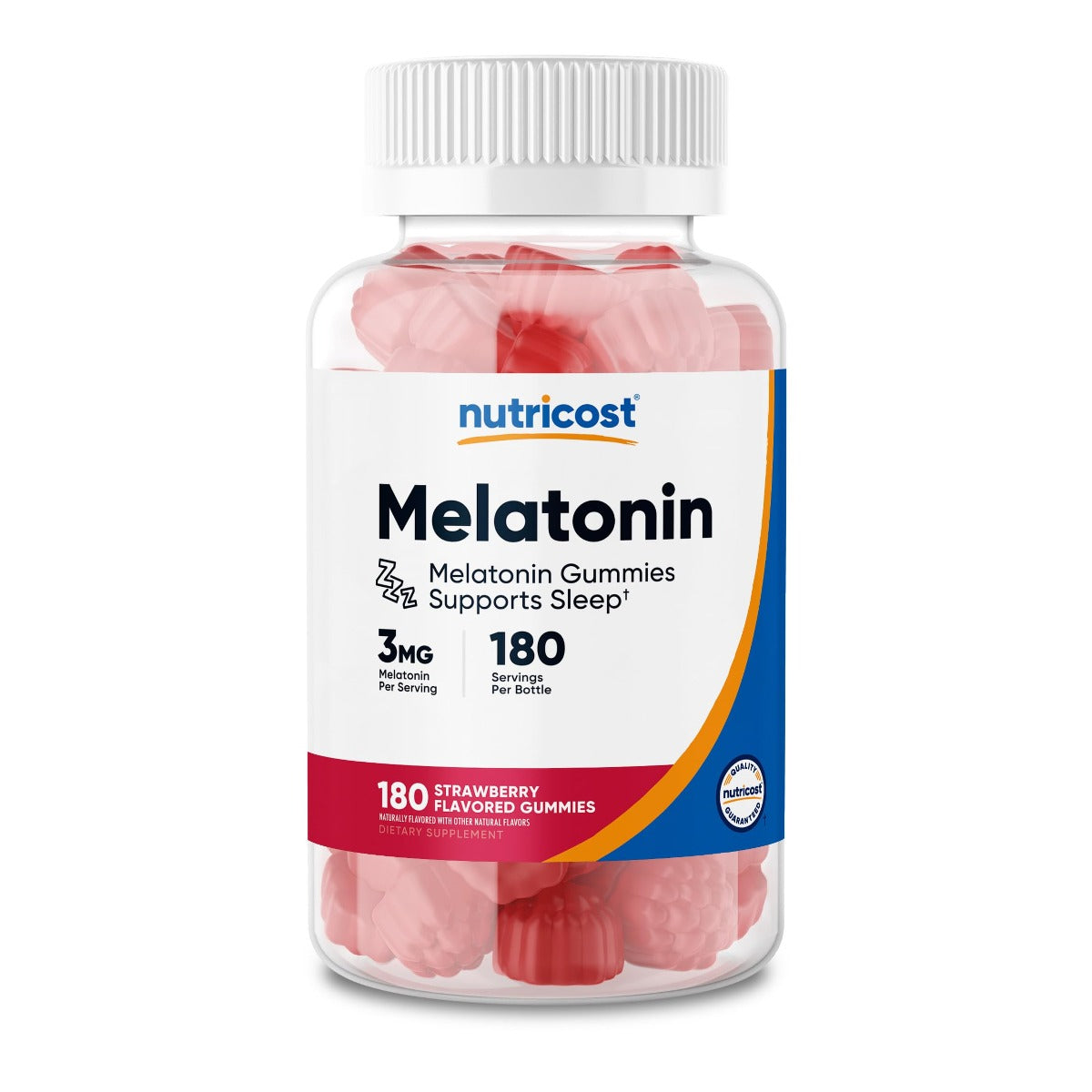 Nutricost Melatonin 3mg, 180 strawberry gummies