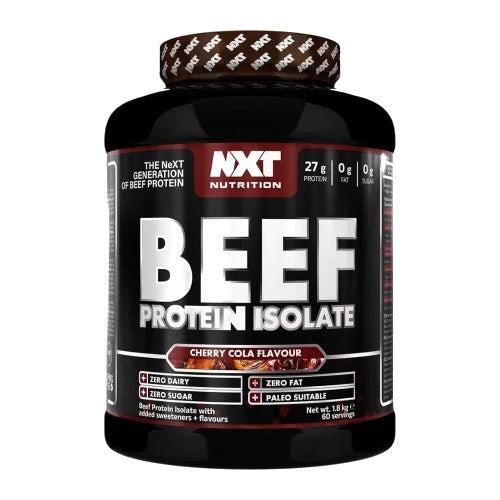 NXT Nutrition Beef Protein Isolate Cherry Cola tub