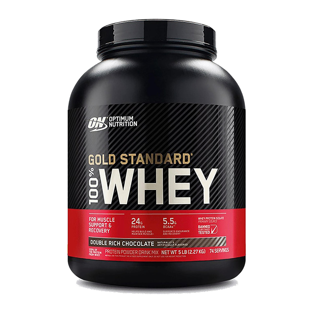 Optimum Nutrition Gold Standard 100% Whey Double Rich Chocolate tub