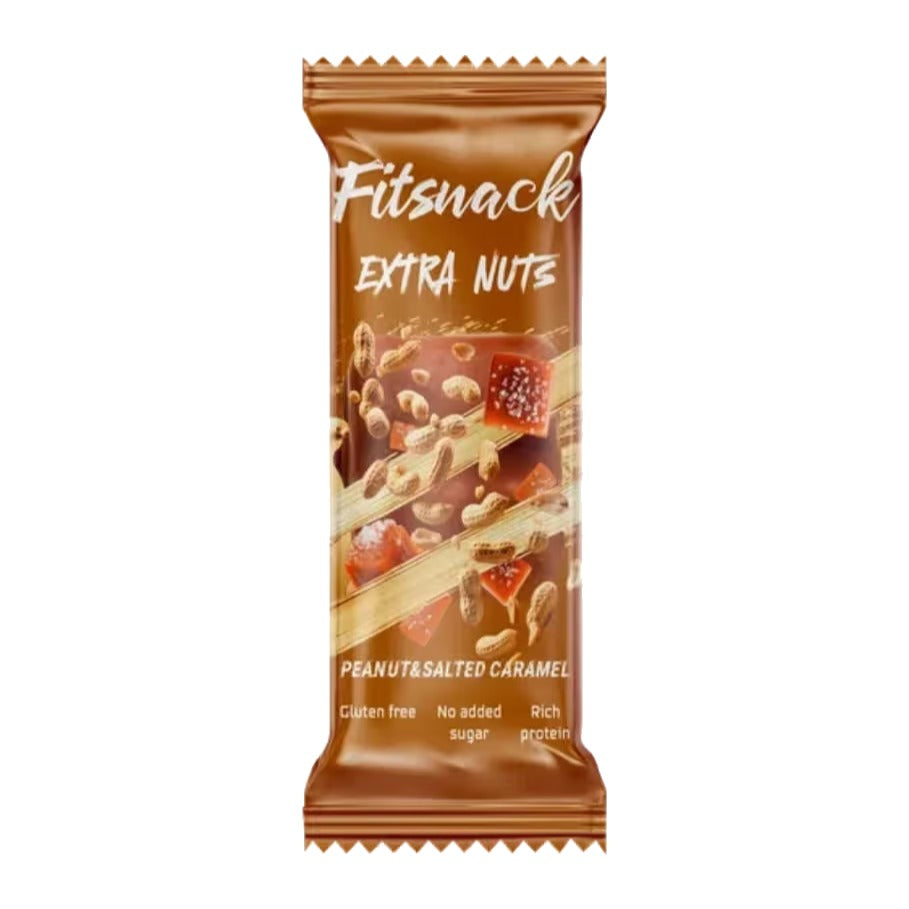 Fitsnack Extra Nuts Peanut and Salted Caramel bar