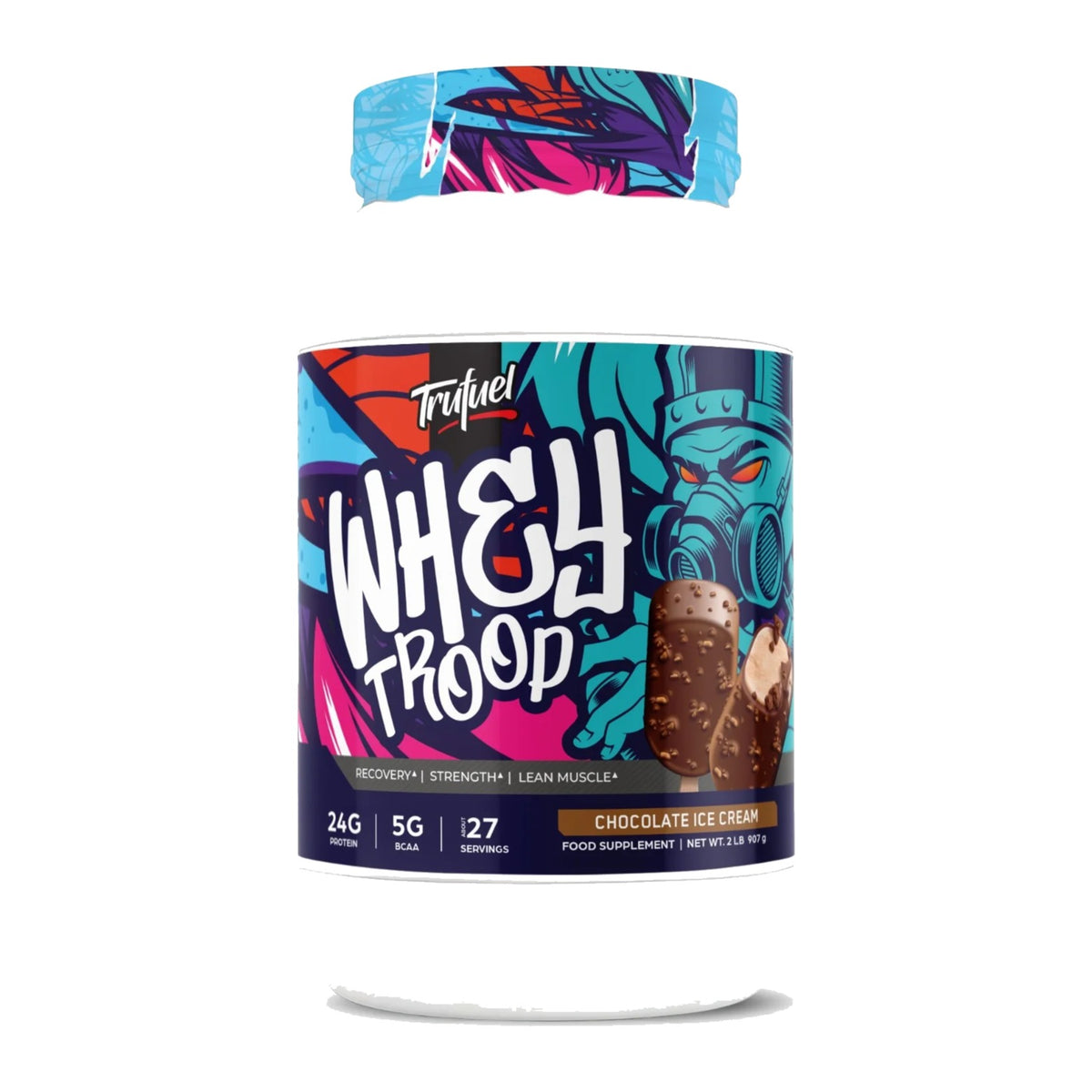 TruFuel Whey Troop Chocolate Ice Cream tub