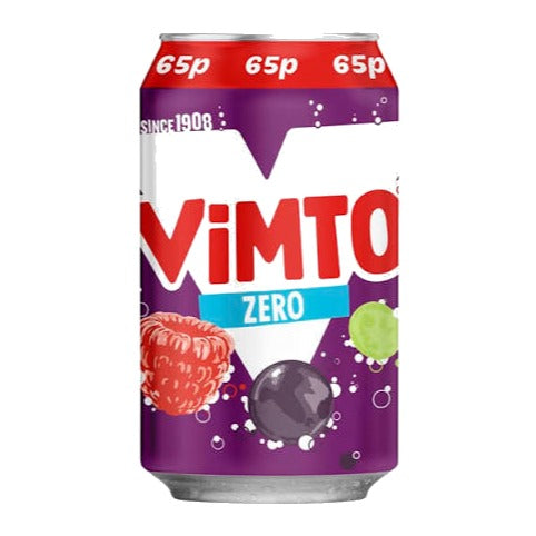 Vimto Zero fizzy 330ml can